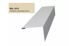 Нащельник (для калиток и ворот) 25х35 жалюзи Milan, Tokyo 0,5 Satin с пленкой RAL 1015 (L1,68) GL. Артикул: 28141