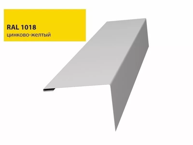 Нащельник (для калиток и ворот) 25х35 жалюзи Milan, Tokyo 0,45 PE с пленкой RAL 1018 (L1,68) GL купить в екатеринбурге