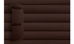 Виниловый сайдинг Дуб темный Grand Line Блок-хаус D4.8 Acryl. Артикул: 29728