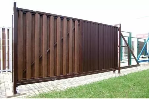 Ворота откатные Colority Zinc 2,03x4,0 RAL 8017 GL купить в екатеринбурге