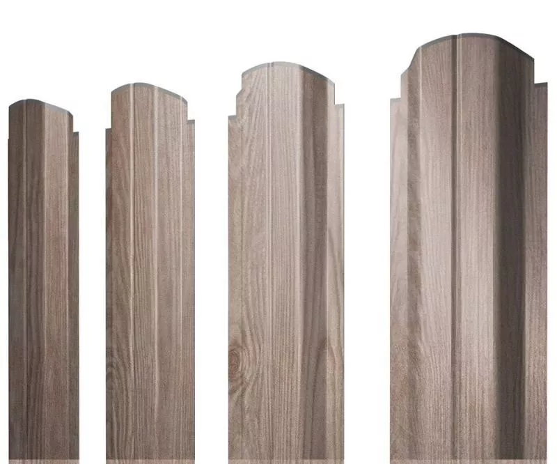 Штакетник Grand Line П-образный А фигурный 0,45 Print Elite White Wood Беленый дуб купить в екатеринбурге