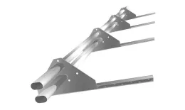 Снегозадержатель трубчатый на сендвич-панель/профнастил Стандарт RAL1015 3м (х/к). Артикул: 43764