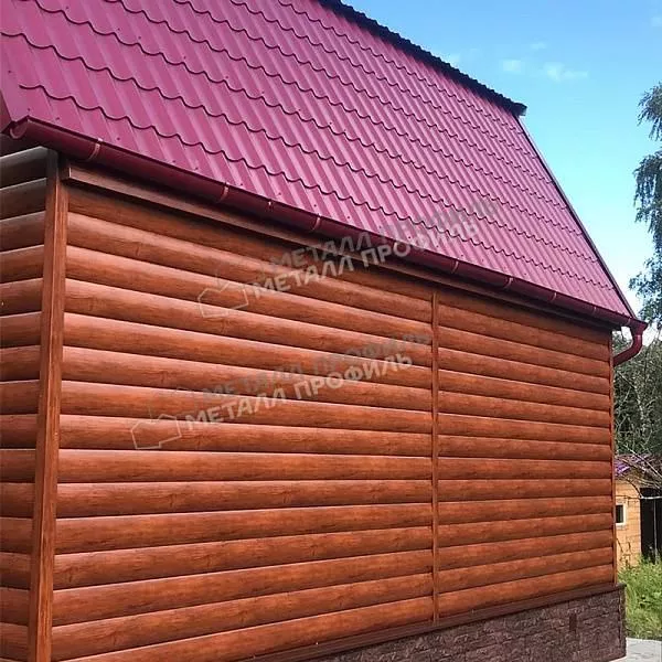 Сайдинг МЕТАЛЛ ПРОФИЛЬ Woodstock-Н-28х330 (ECOSTEEL-01-МореныйДуб-0.5) купить в екатеринбурге