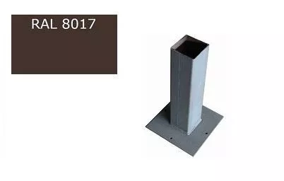 Столб для забора 50х50 Н-3000мм c заглушкой. ППК RAL 8017 Коричневый купить в екатеринбурге