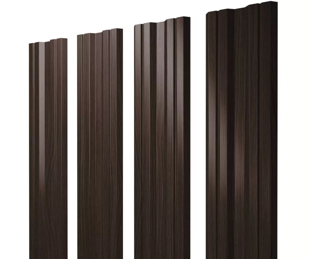 Штакетник Twin фигурный 0,45 Print Elite Coffee Wood Blesk TwinColor купить в екатеринбурге