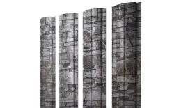 Штакетник Круглый с прямым резом 0,45 Print Elite Fine Stone TwinColor. Цена: 154 руб. Артикул: 38165