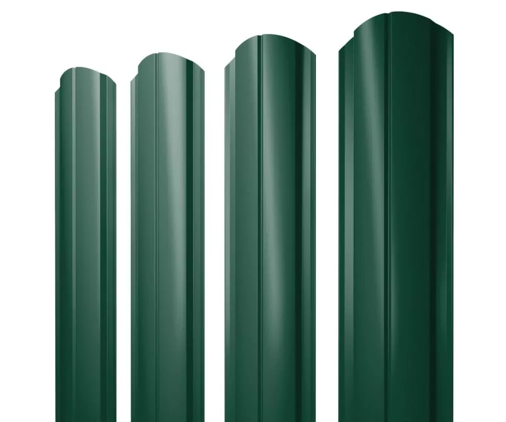 Штакетник Полукруглый Slim фигурный 0,45 Drap TX RAL 6005 зеленый мох купить в екатеринбурге