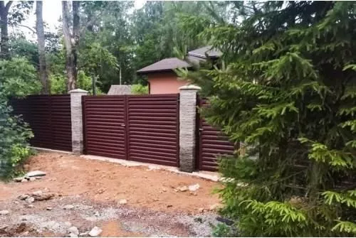 Ворота распашные Жалюзи 2,0х3,6 RAL 6005 Зеленый мох без заполнения GL купить в екатеринбурге
