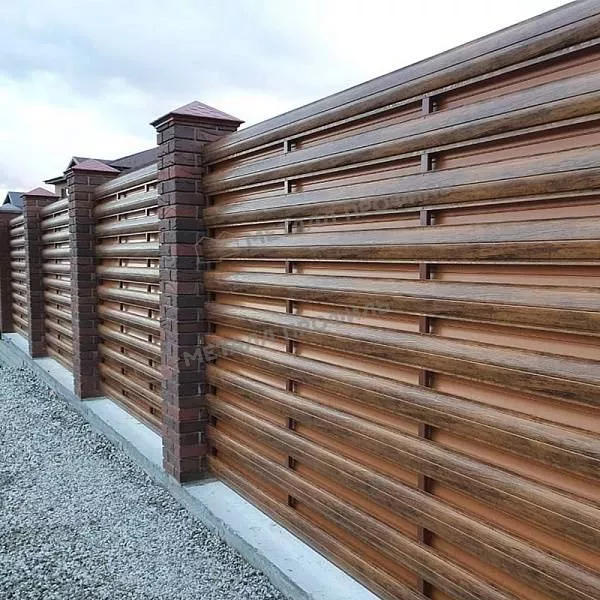 Штакетник металлический МЕТАЛЛ ПРОФИЛЬ ELLIPSE-T 19х126 (ECOSTEEL_T-01-ЗолотойДуб-0.5) купить в екатеринбурге