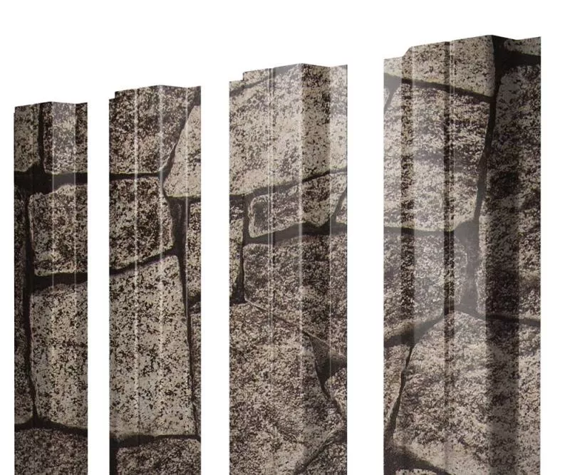 Штакетник Прямоугольный с прямым резом 0,45 Print Elite King Stone TwinColor купить в екатеринбурге