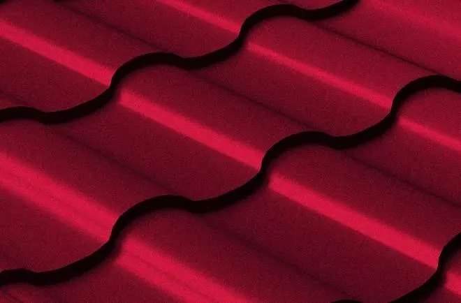 Металлочерепица GL Kredo 0.5 Quarzit Lite RAL 3005 красное вино купить в екатеринбурге
