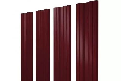 Штакетник Grand Line Twin 0,45 PE Double RAL 3005 Красное вино купить в екатеринбурге