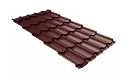 Металлочерепица Grand Line Квинта плюс 3D (Kvinta Plus 3D) 0,45 Полиэстер RAL 3009 оксидно-красный. Цена: 625 руб. Артикул: GrandLineM53-30093d