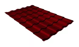 Металлочерепица GL Кредо (Kredo) 0.5 GreenCoat Pural Matt RR 29 Вишневый. Артикул: GrandLineM27-2-29