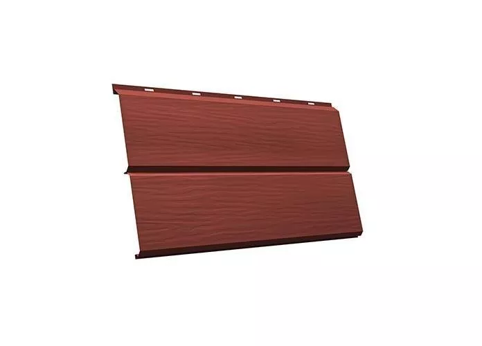 Металлический сайдинг Grand Line ЭкоБрус 3D GreenCoat Pural Matt RAL 3009 Оксидно-красный купить в екатеринбурге