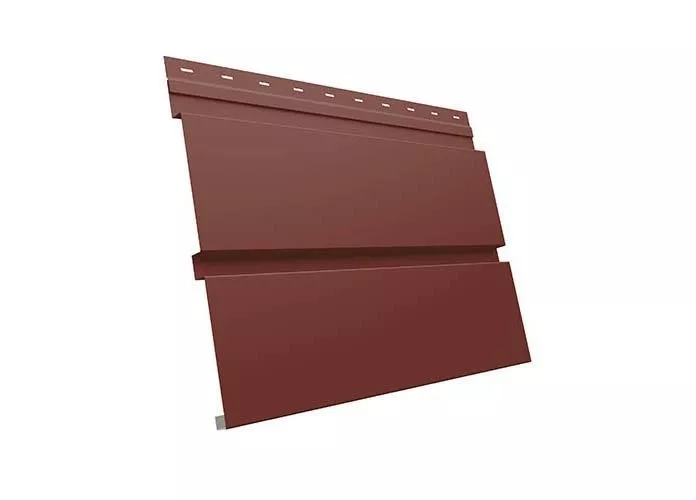 Металлический сайдинг Grand Line Квадро Брус Satin 0,5 мм RAL 3009 Оксидно-красный купить в екатеринбурге