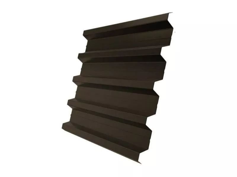 Профнастил Grand Line Н60 R GreenCoat Pural Matt 0,5 мм RAL 8019 Темно-коричневый купить в екатеринбурге