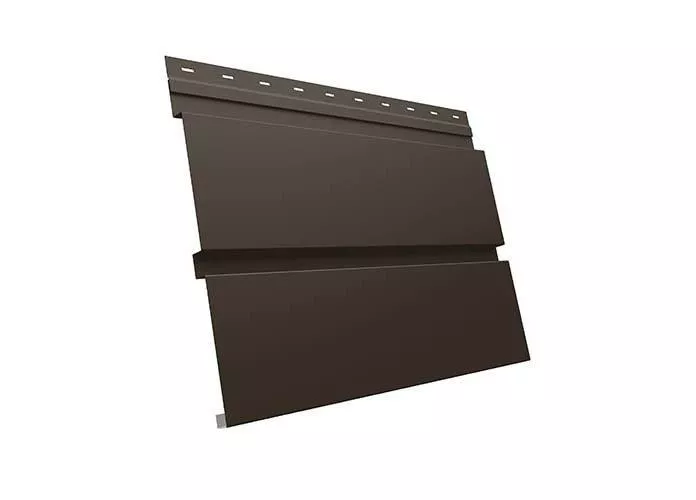 Металлический сайдинг Grand Line Квадро Брус Satin Matt 0,5 мм RR 32 Темно-коричневый купить в екатеринбурге