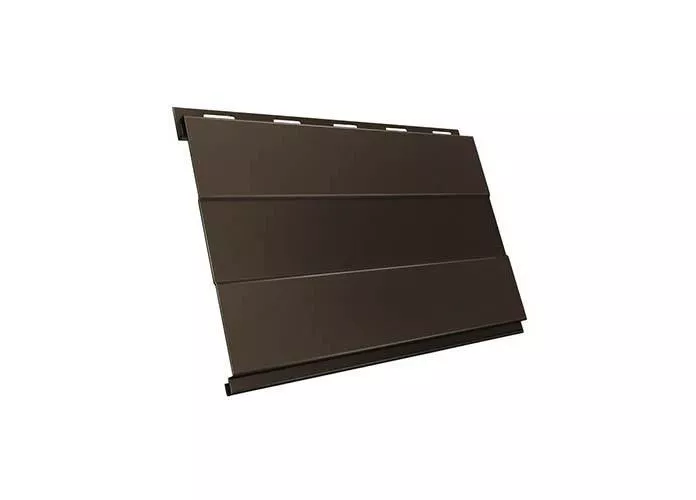 Металлический сайдинг Grand Line Вертикаль Prof Satin Matt 0,5 мм RAL 8019 Темно-коричневый купить в екатеринбурге