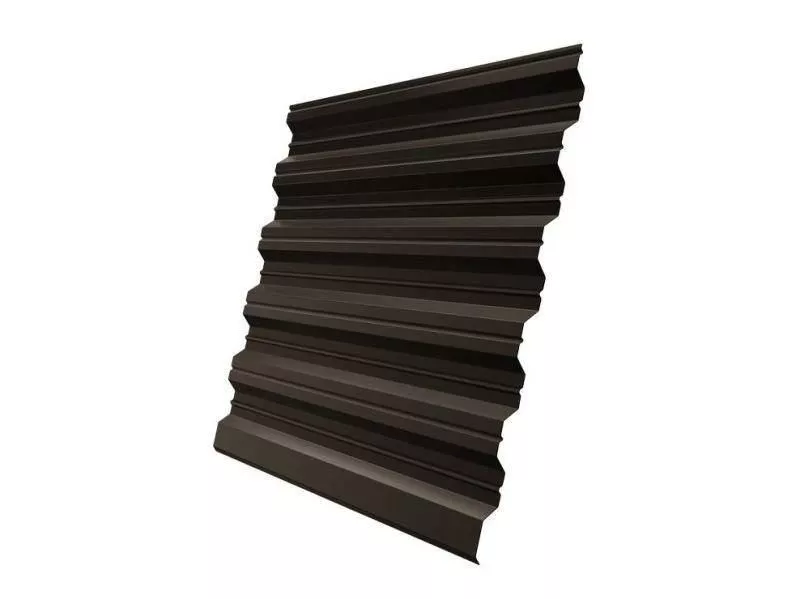 Профнастил Grand Line НС35 R GreenCoat Pural Matt 0,5мм RAL 8019 Темно-коричневый купить в екатеринбурге