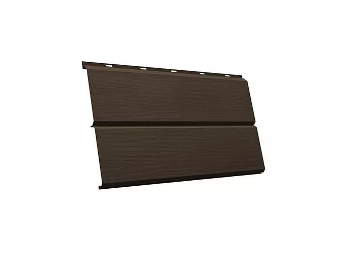 Металлический сайдинг Grand Line ЭкоБрус 3D PurLite Matt 0,5 мм RAL 8019 Темно-коричневый купить в екатеринбурге
