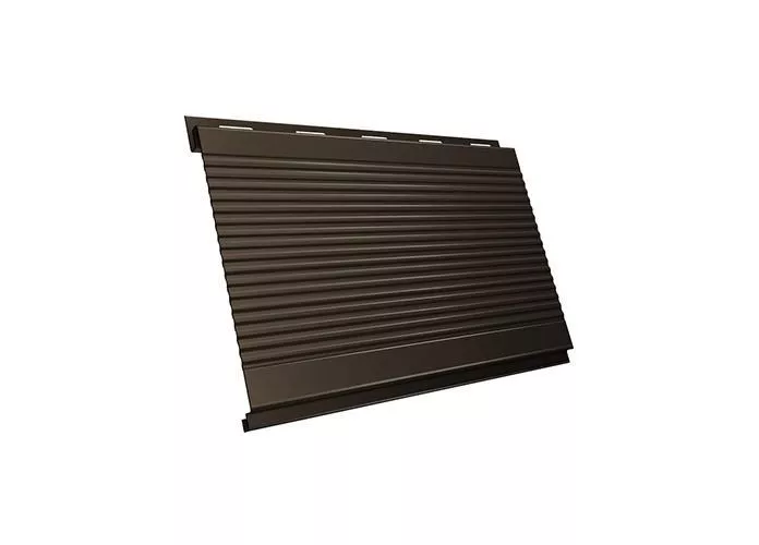 Металлический сайдинг Grand Line Вертикаль Gofr GreenCoat Pural Matt RAL 8019 Темно-коричневый купить в екатеринбурге