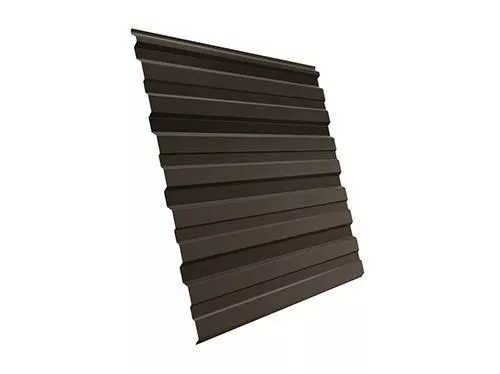 Профнастил Grand Line С10 A GreenCoat Pural 0,5 мм RAL 8019 Темно-коричневый купить в екатеринбурге