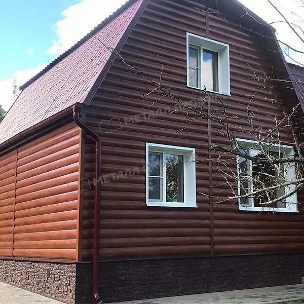 Сайдинг МЕТАЛЛ ПРОФИЛЬ Woodstock-Н-28х330 (ECOSTEEL-01-МореныйДуб-0.5) купить в екатеринбурге