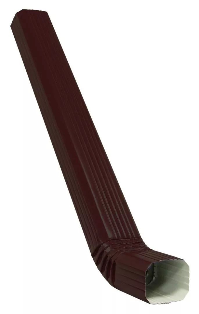 Труба прямоугольная Grand Line Vortex Matt 1м с коленом RR 32 Темно-коричневый купить в екатеринбурге