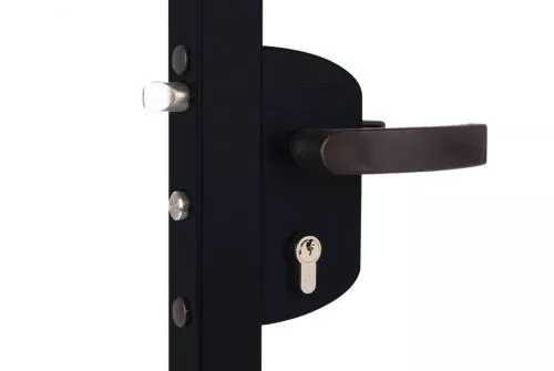 Замок LAKZ 6060 P1L корпус из полиамида с ручками из полимиада, черный RAL 9005 GL купить в екатеринбурге