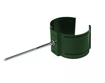 Держатель трубы на кирпич Металл Профиль Престиж D100 RAL 6005 Зеленый купить в екатеринбурге