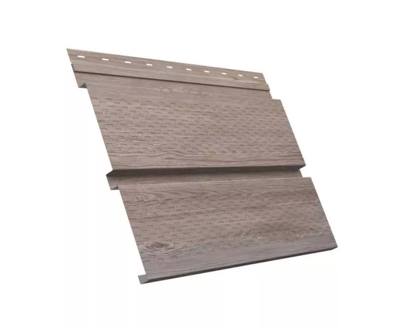 Софит металл с перфорацией Grand Line Квадро брус Print Elite 0,5 мм White Wood белое дерево купить в екатеринбурге