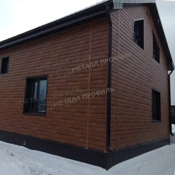 Сайдинг МЕТАЛЛ ПРОФИЛЬ Lбрус-XL-В-14х335 (ECOSTEEL_MA-01-МореныйДуб-0.5) купить в екатеринбурге
