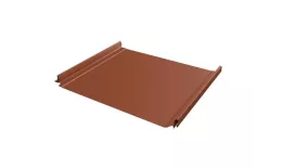 Фальц двойной стоячий Grand Line 0,45 Drap TX с пленкой на замках RAL 8004 терракота. Артикул: 37594