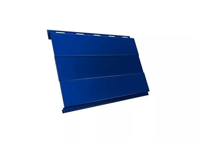 Металлический сайдинг Grand Line Вертикаль Prof Satin 0,5 мм RAL 5005 Сигнальный синий купить в екатеринбурге