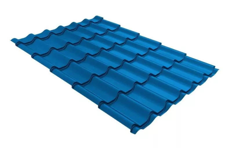 Металлочерепица Grand Line Classic Полиэстер 0.4 RAL 5005 сигнальный синий купить в екатеринбурге