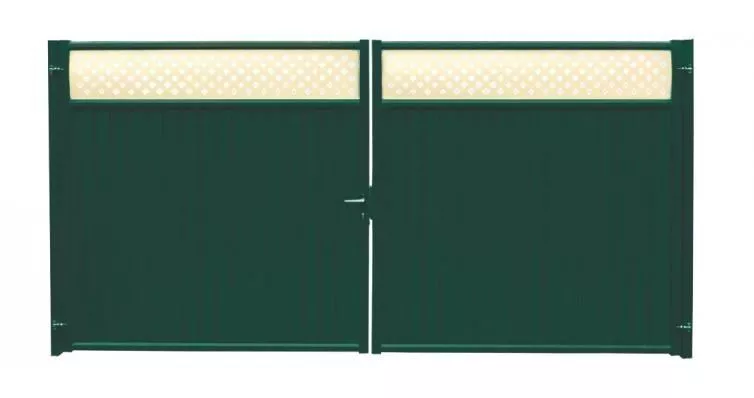 Ворота Estet Plus 2,4х3,6 RAL 6005/1014 Зеленый мох  GL купить в екатеринбурге