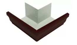 Угол желоба внешний 90° 127 мм Vortex Grand Line RAL 8017 Шоколад. Артикул: GrandLine-VOD-63