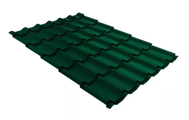 Металлочерепица GL Classic 0.5 Quarzit RAL 6005 зеленый мох купить в екатеринбурге