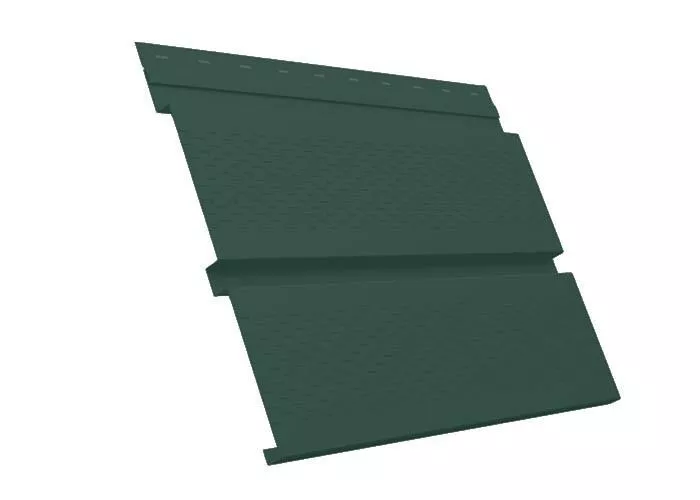 Софит металл с перфорацией GL Квадро брус PE 0,45 мм RAL 6005 зеленый мох купить в екатеринбурге