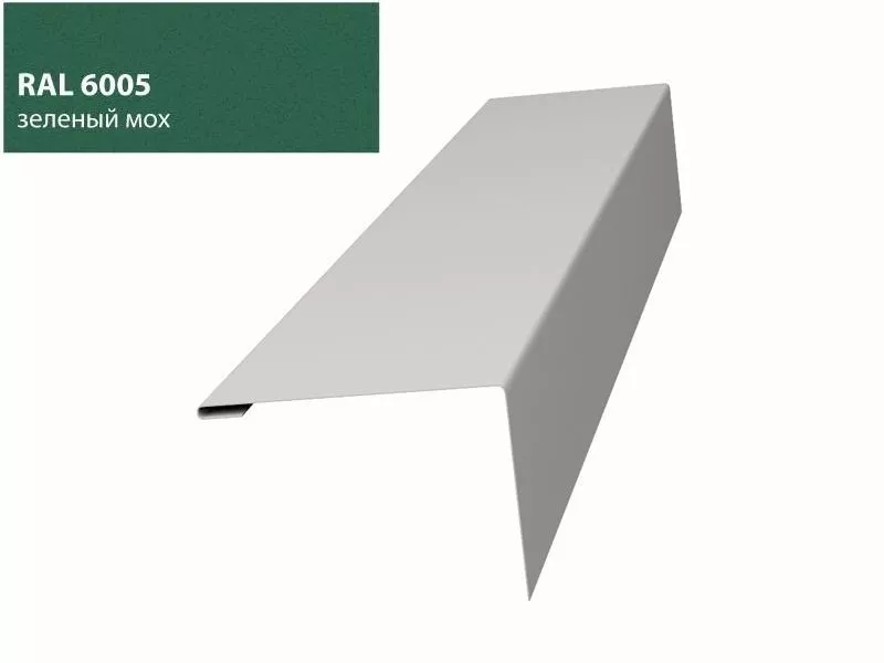 Нащельник (для калиток и ворот) 25х35 жалюзи Milan, Tokyo 0,45 PE с пленкой RAL 6005 (L1,68) GL купить в екатеринбурге