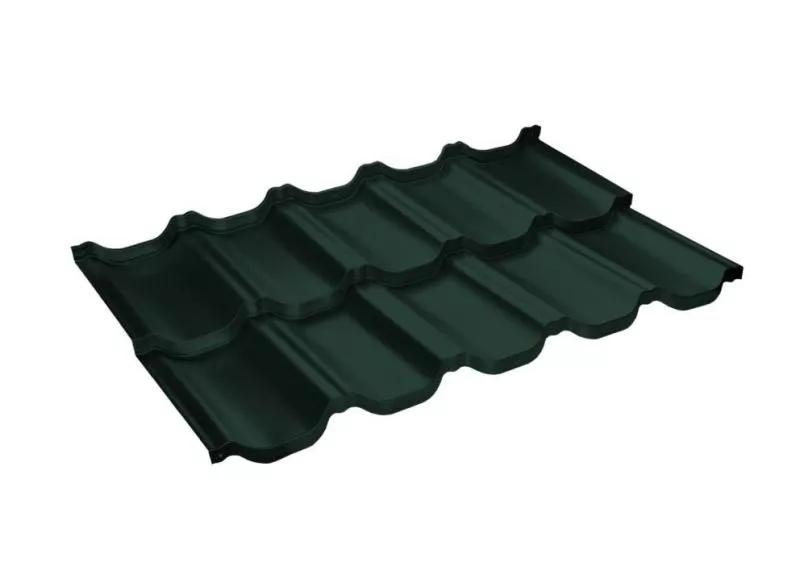Металлочерепица GL Kvinta Uno 0,5 GreenCoat Pural RAL RR 11 темно-зеленый купить в екатеринбурге