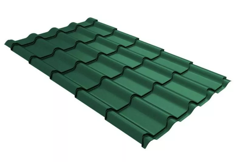 Металлочерепица GL Kamea 0,5 GreenCoat Pural Matt RAL 6020 хромовая зелень купить в екатеринбурге