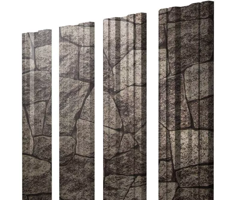 Штакетник Twin фигурный 0,45 Print Elite King Stone TwinColor купить в екатеринбурге