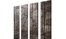 Штакетник Полукруглый Slim с прямым резом 0,45 Print Elite King Stone TwinColor. Цена: 131 руб. Артикул: 38805