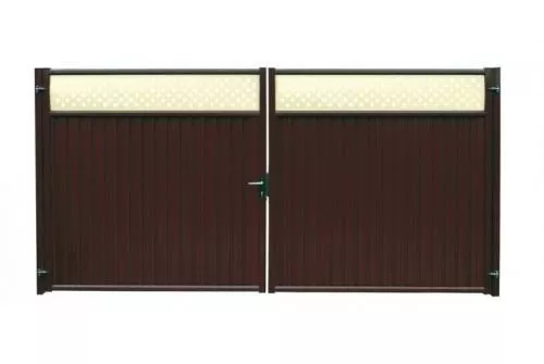 Ворота Estet Plus 2,4х3,6 RAL 8017/1014 Шоколад GL купить в екатеринбурге