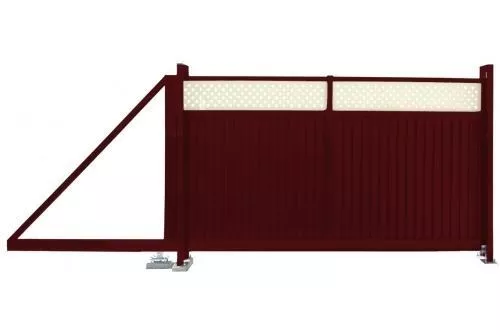 Ворота откатные Estet Plus 2,0х4,5 RAL 3005/1014 GL купить в екатеринбурге