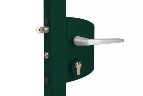 Замок LAKQ 6060 U2L корпус металлический, с ручками из алюминия, зеленый RAL 6005 GL купить в екатеринбурге