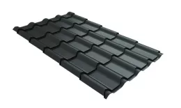 Металлочерепица GL Kamea 0,5 Rooftop Matte (Стальной Бархат) RAL 7016 антрацитово-серый. Цена: 1088 руб. Артикул: GrandLineM43_01