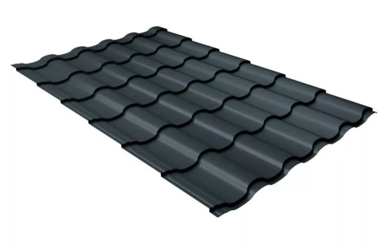Металлочерепица GL Kredo 0.5 GreenCoat Pural Matt RR 2H3 темно-серый купить в екатеринбурге
